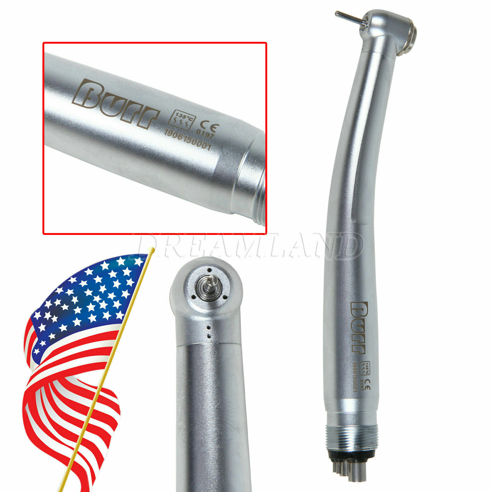 10pcs NSK PANA MAX Style Dental High Speed Handpiece Push Button 4 Hole U3BM