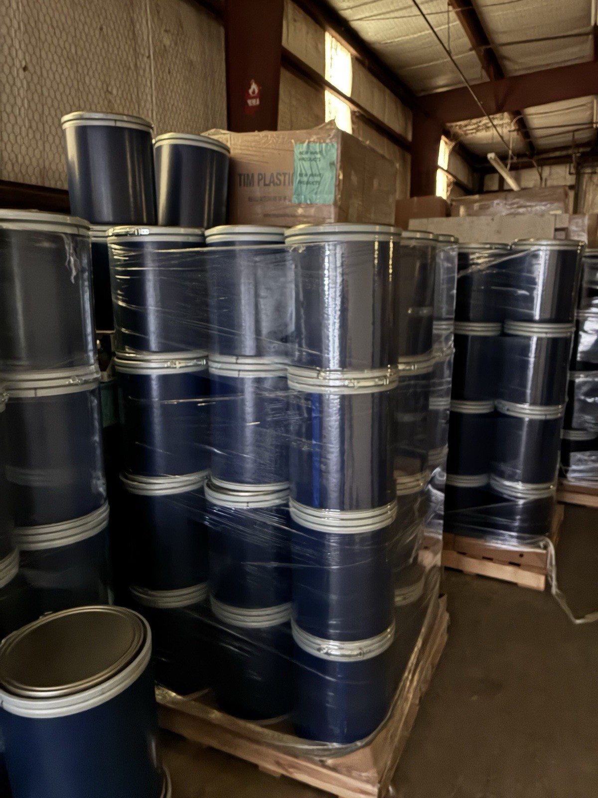 Open Head Transport Drum, Fiber, 15 Gal, Unlined, Blue