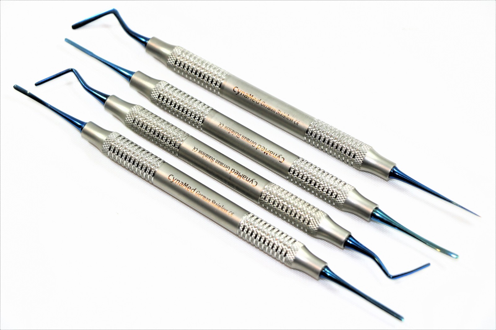 GERMAN Dental Composite Filling Instrument 4pc Set Precise Blue Tip Light Weight