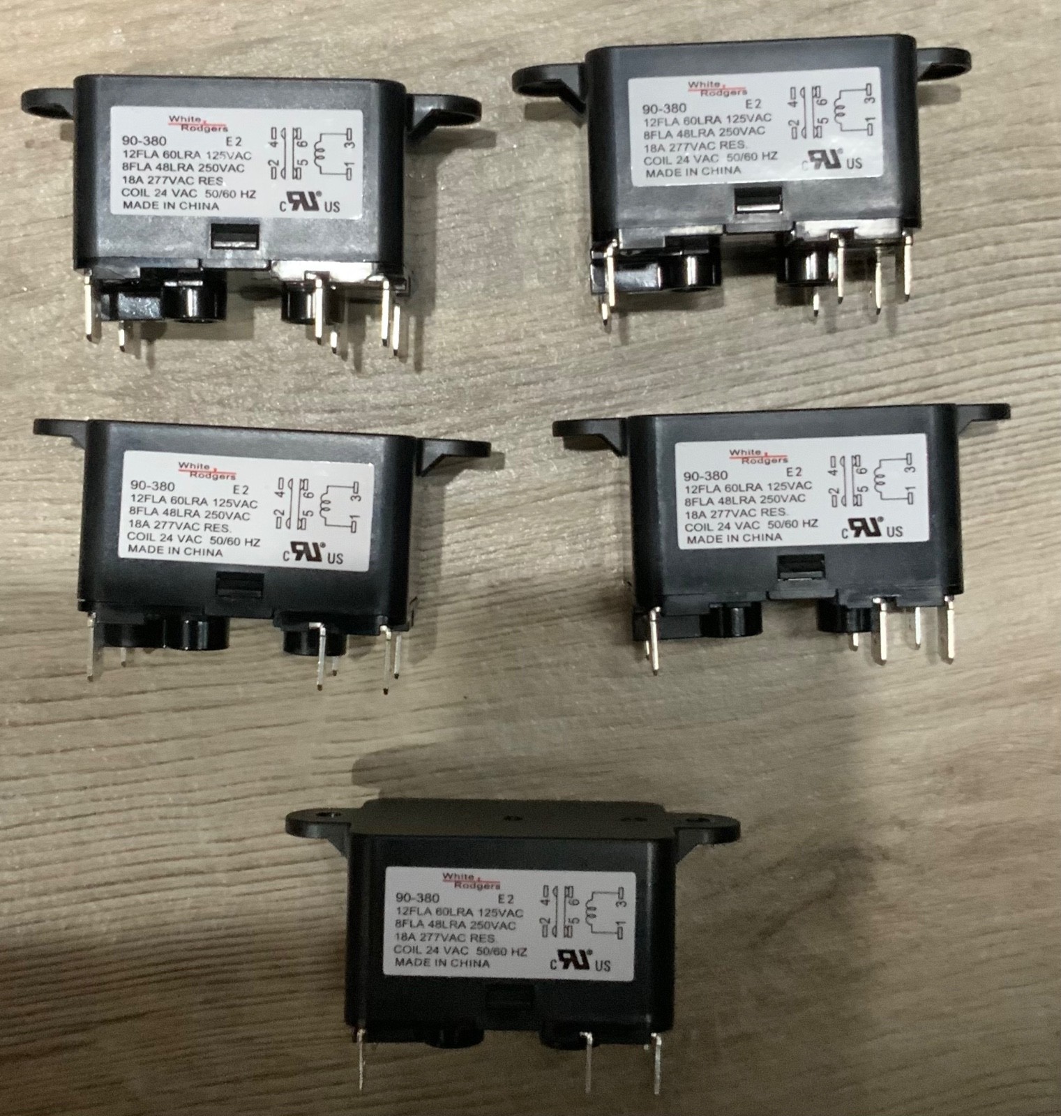White-Rodgers 90-380 24V Relays Bundle of 5