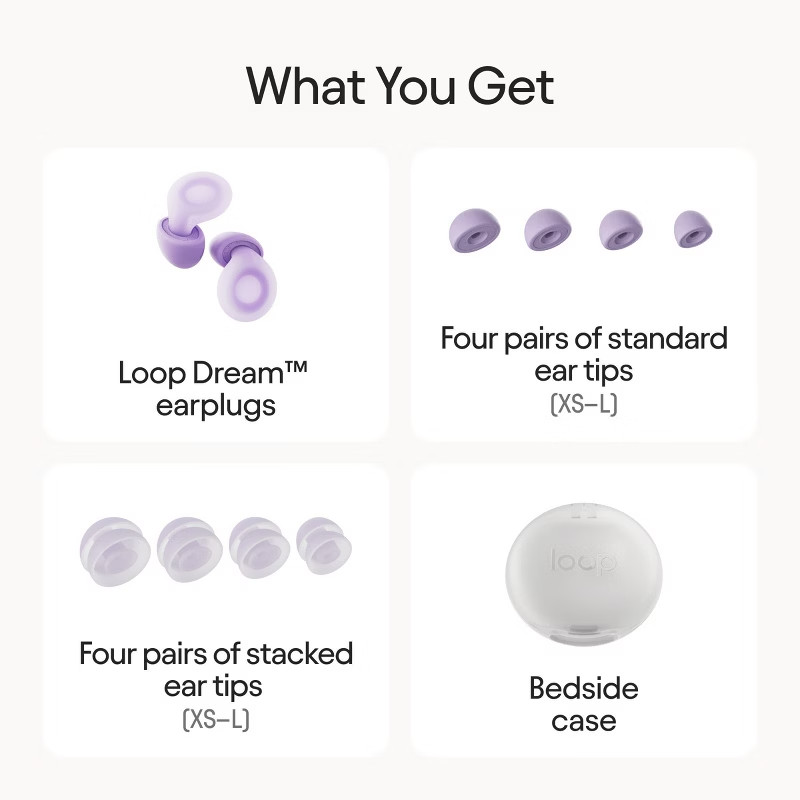 Loop Dream™ Earplugs for Deep Sleep, Napping and Snoring – Lilac