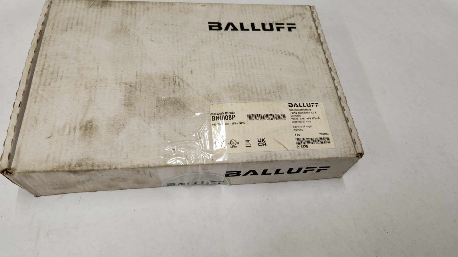 Balluff BNI008P BNI EIP-302-105-R015 Ethernet I/O Hub Network Block NEW WORN BOX