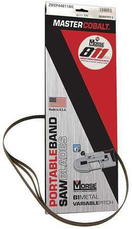 Morse Zwep44811mc Portable Band Saw Blade,44-7/8In,Pk3