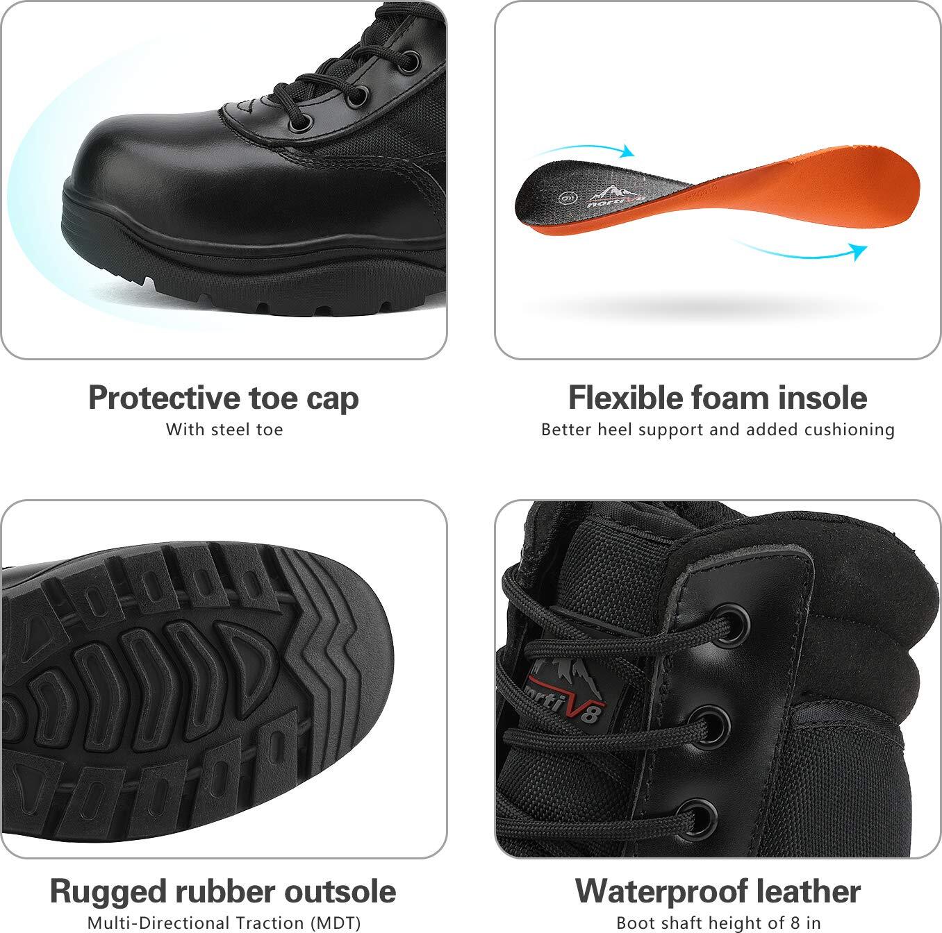 Men’s Steel Toe Safety Work Boots Non-Slip Waterproof Military Tactical Boots