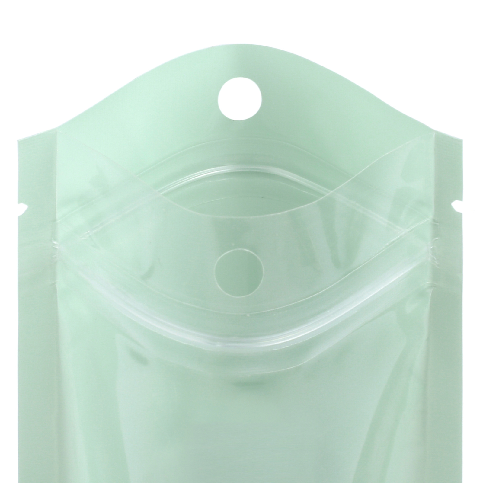 Clear Green Stand Up Resealable Stand Up Plastic Food Packaging Bags Pouches