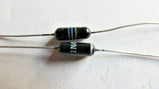 1N476 Vintage Large Glass Color Coded Germanium Diode Manufacture (1 Piece) USA