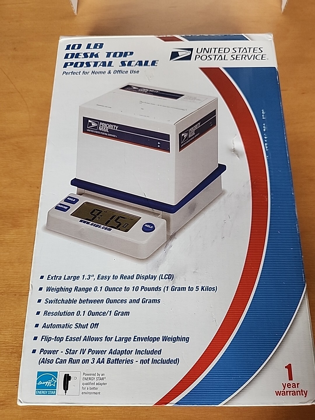 USPS 10 lb. Desk Top Postal Scale Extra Large LCD Digital Electronic ~ NIB