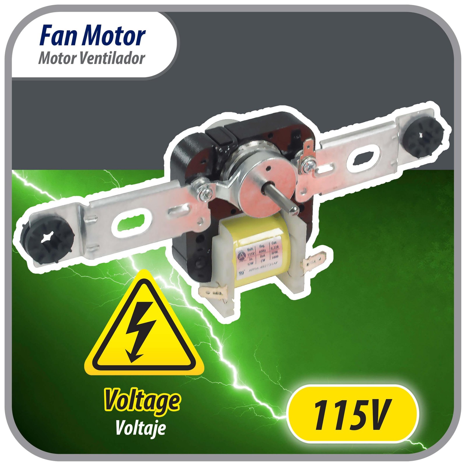 Appli Parts 482731 evaporator Fan Motor replacement kit 343 with Brackets 115V 1