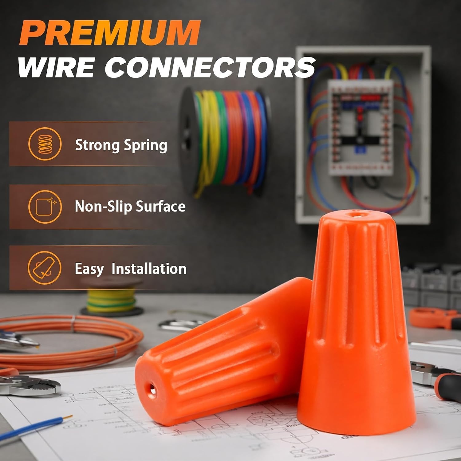 125 PCS Wire Connectors Nuts Electric Wire Caps Assortment Nuts Connection