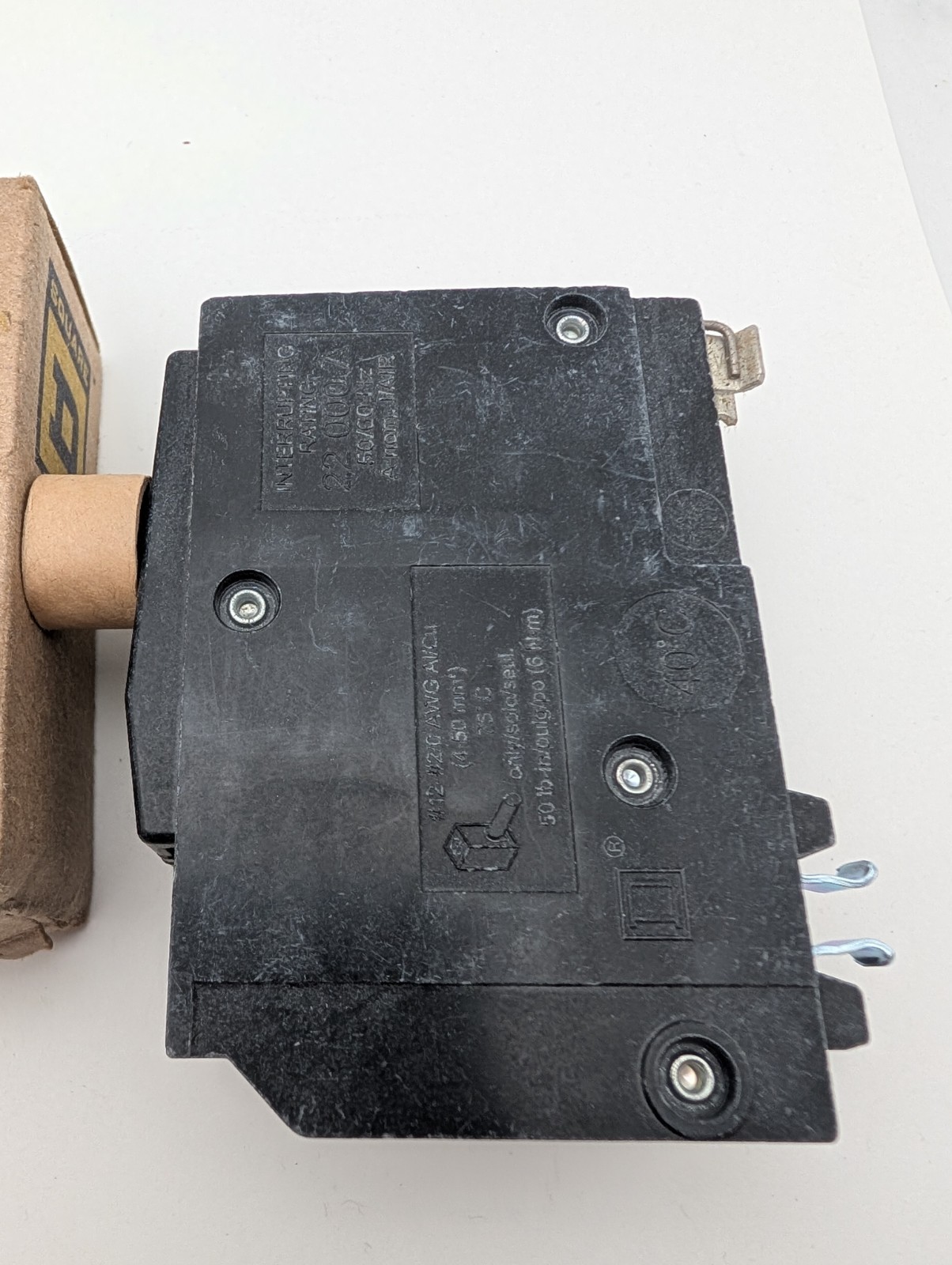 Square D QO260VH Miniature Circuit Breaker 60 A, 2 Pole, 120/240V (Storage Wear)