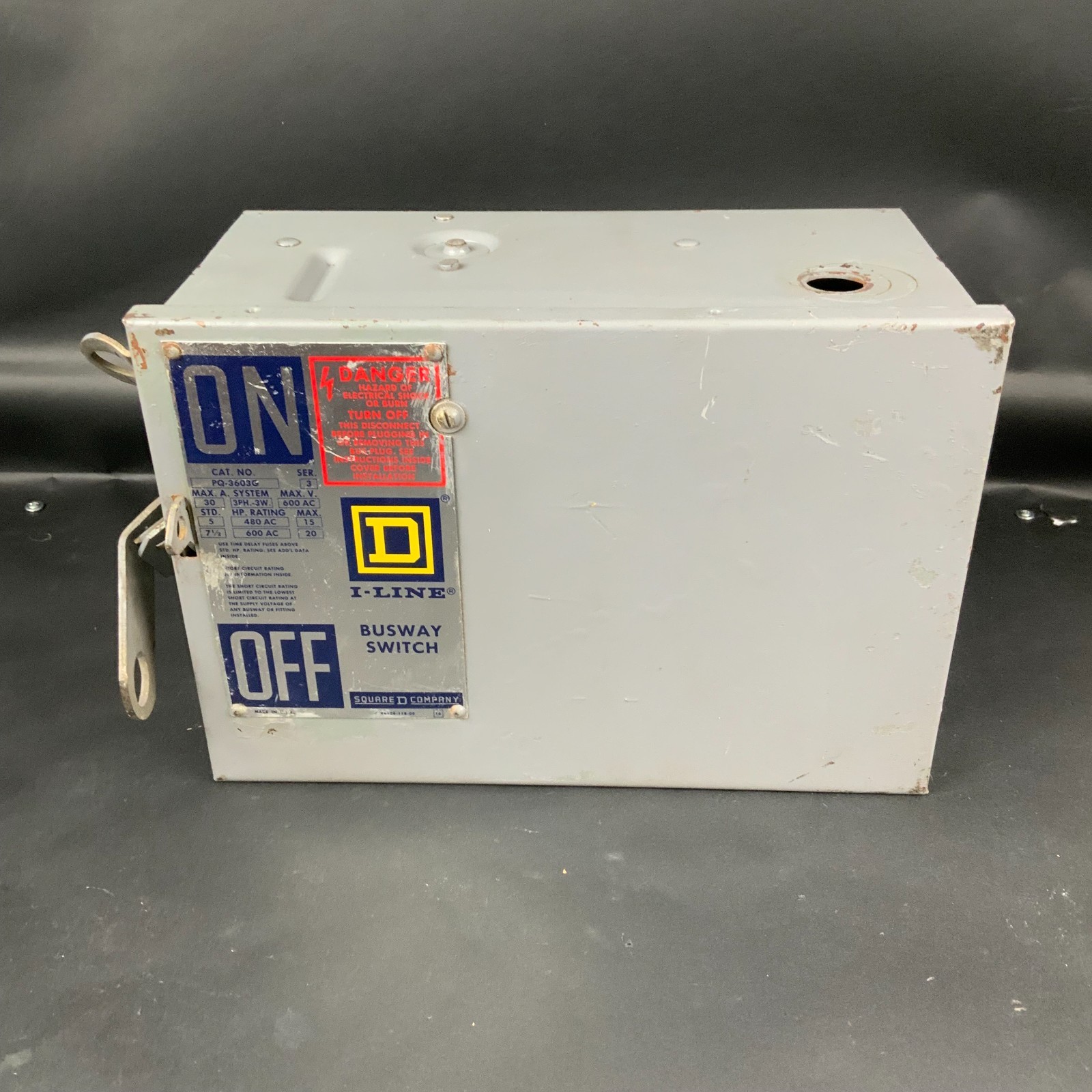 SQUARE D PQ3603G SER.3 I-LINE BUSWAY SWITCH ($150 OBO)