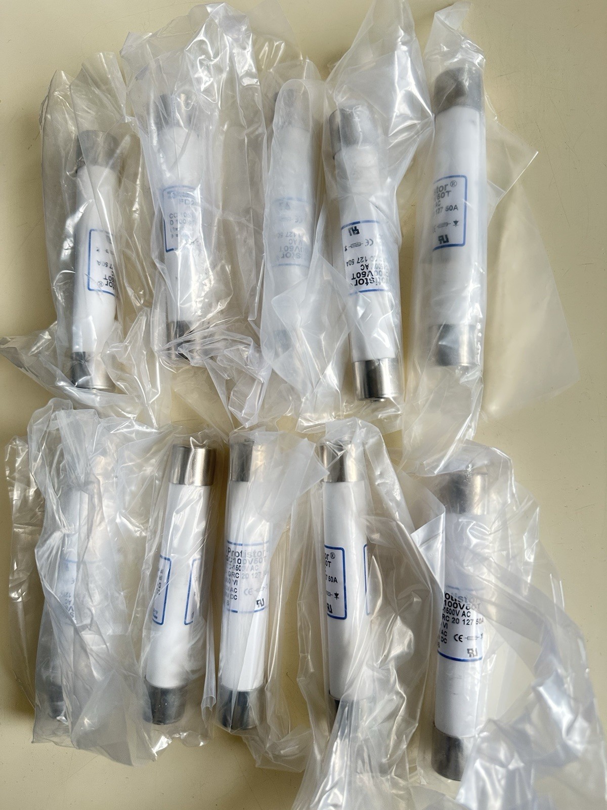 10 PCS Ferraz Shawmut Protistor FD20GC100V50T Fuse 1000VDC-1500VAC 50A NEW INBOX
