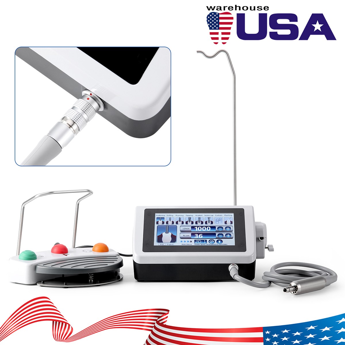 Dental Brushless Implant Motor Surgical System+20:1 Contra Angle Handpiece