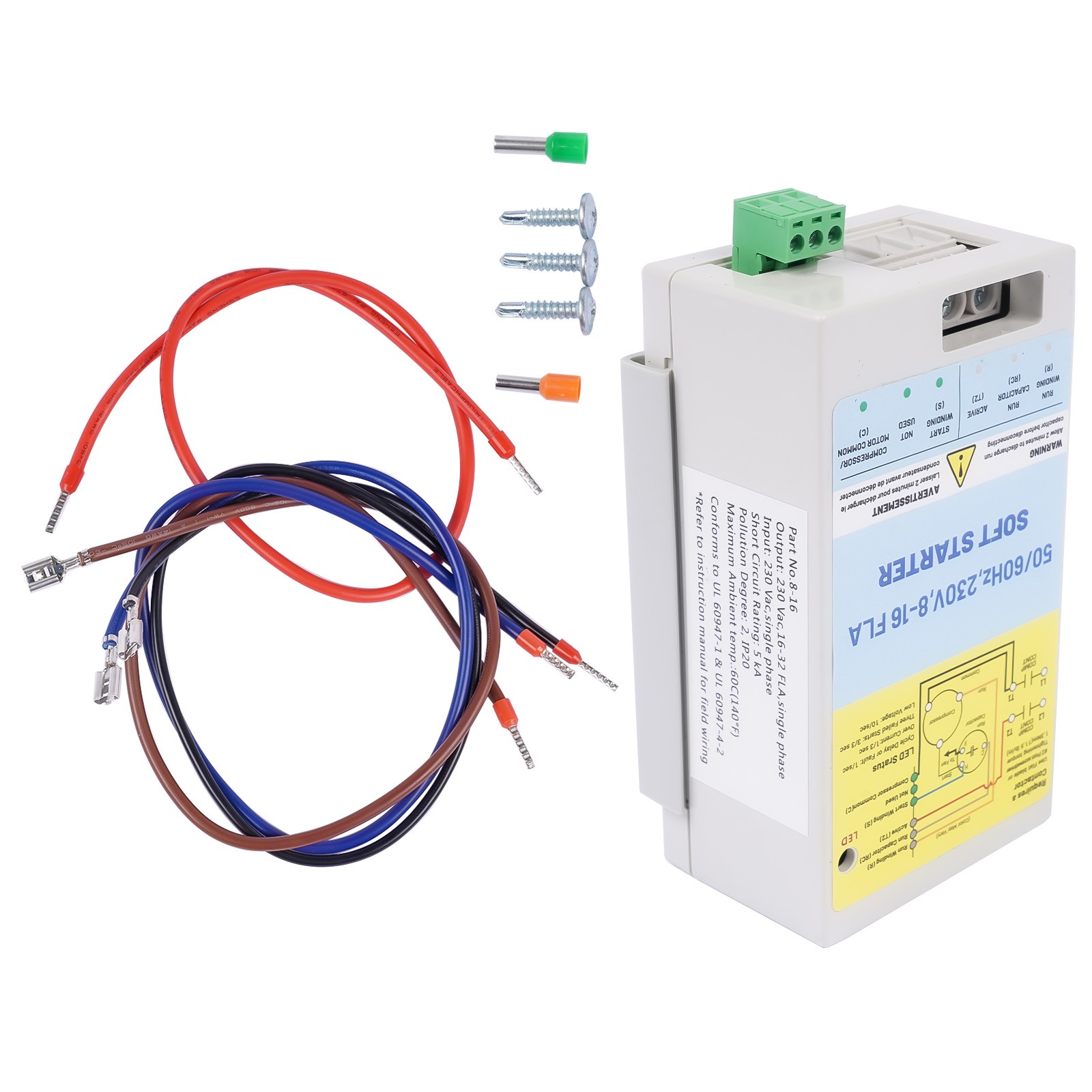 8-16A 08-16A AC Soft Starter Motor Protection for Utility and/or Generator Power