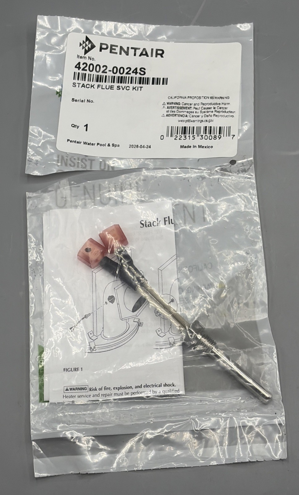 Pentair 420020024S Stack Flue Sensor for Pool/Spa