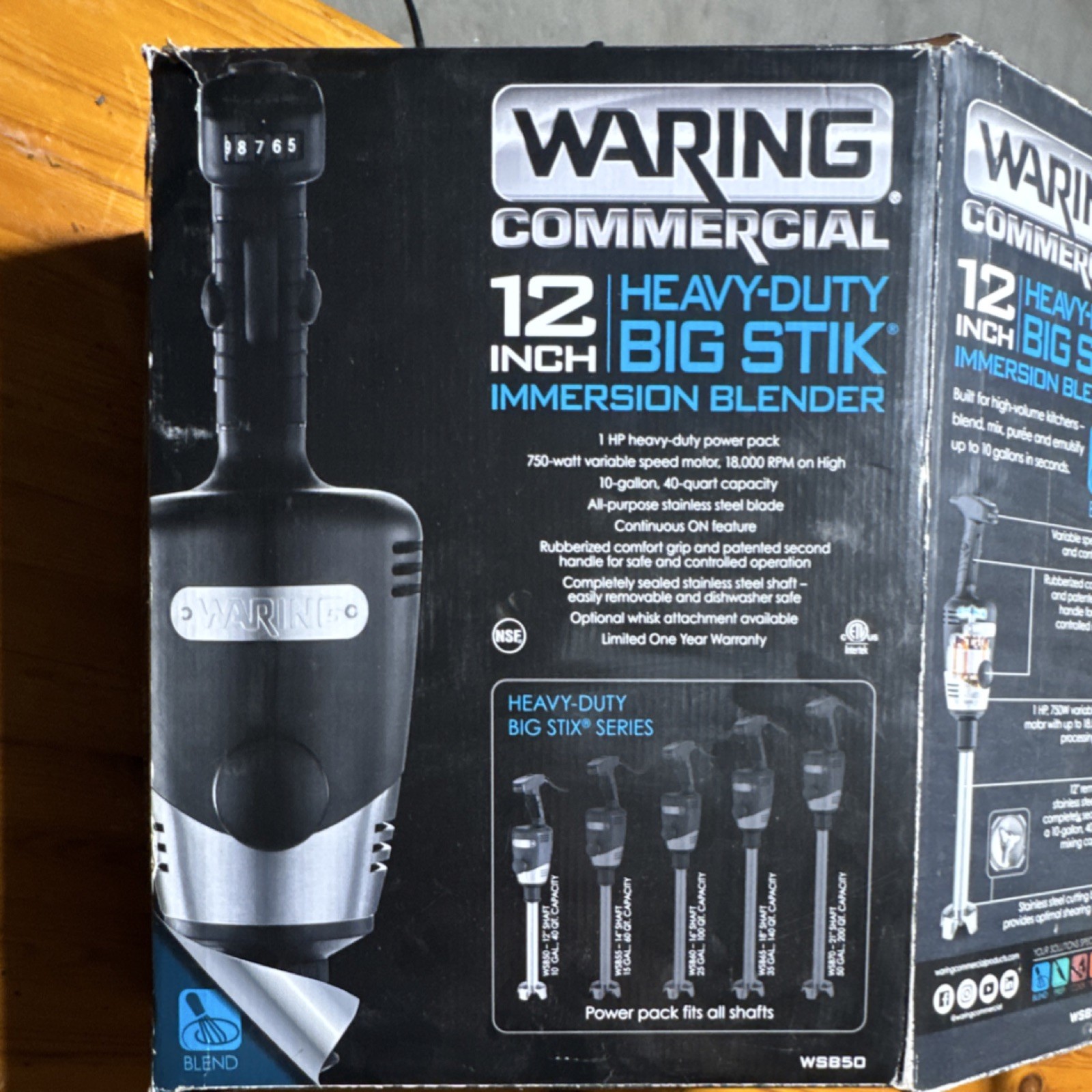 Please READ!!! Waring Commercial Immersion Blender WSB50 with 16” shaft.
