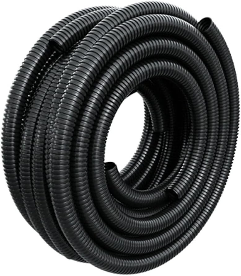 30 FT Split Wire Loom Tubing – 1/2” Black Pet Safe Cable Protector & Organizer