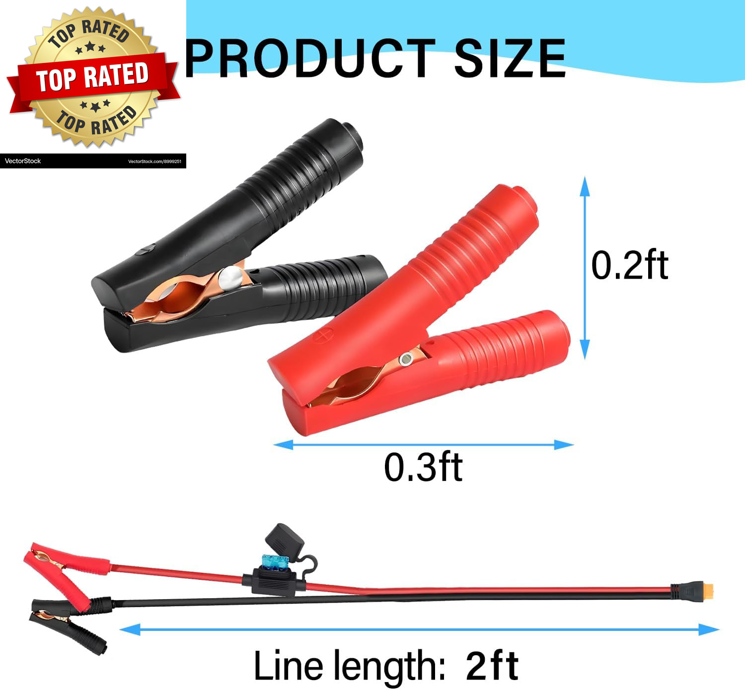 10AWG XT60 to Alligator Clips,Xt60 to Battery Alligator Clip Cable with Quick