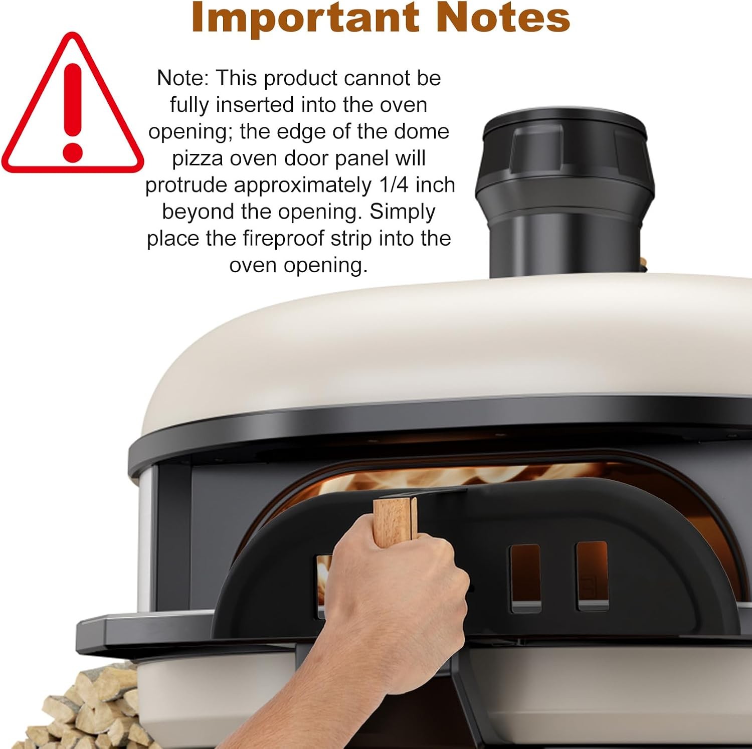 Dome Pizza Oven Door with Rope Seal,Sliding Vent Control,Compatible with Gozney