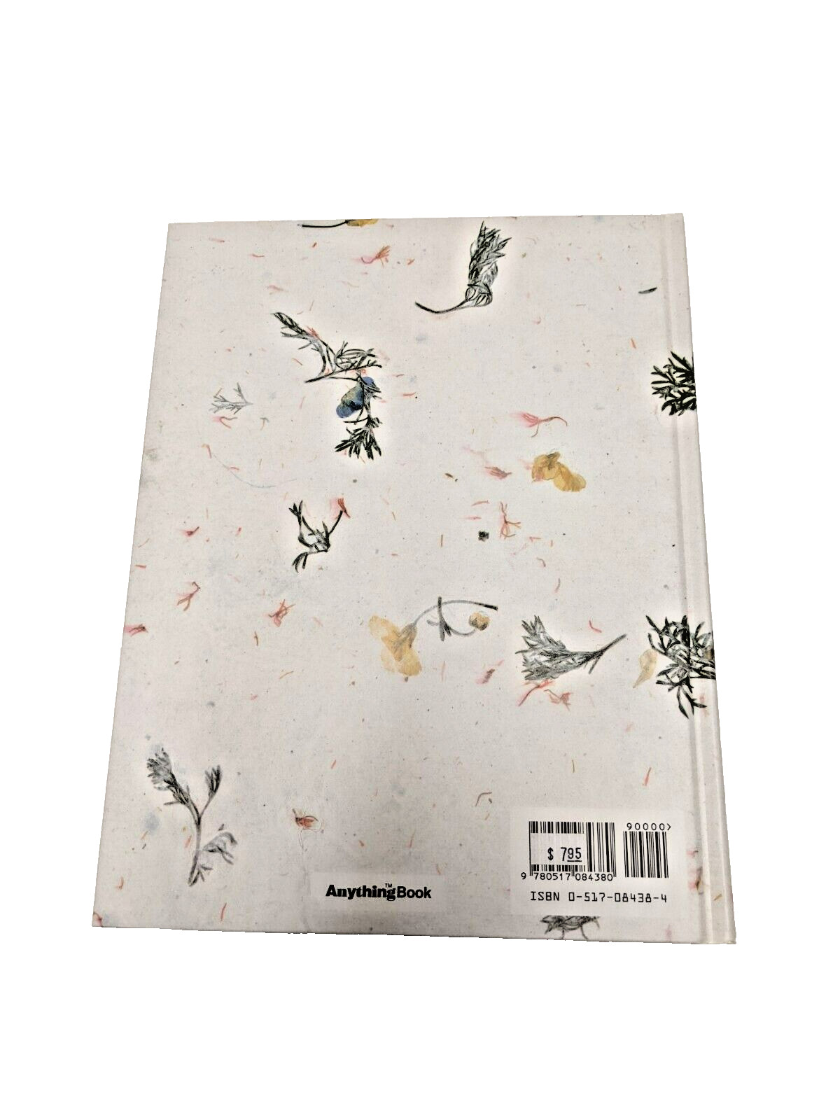 Vintage Anything Book Journal Blank Unused Lined White Floral Hard Cover 8.5×11