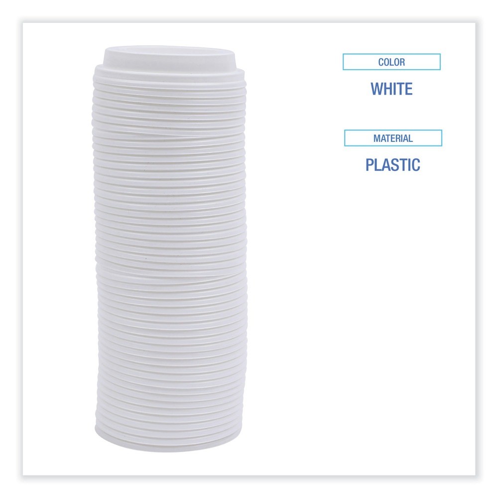 Boardwalk DEERHLIDW Plastic Lids for 10 – 16 oz. Hot Cups – WHT (1000/Carton)New
