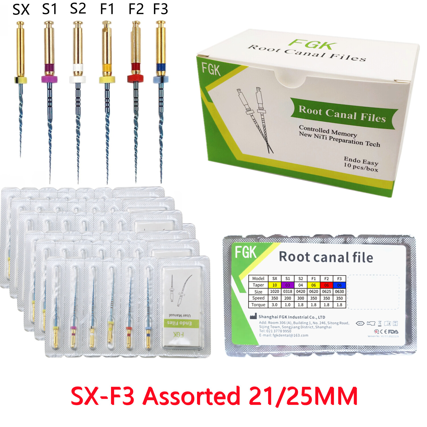 21/25MM NITI Dental Reciprocating Endodontics Files Engine Use Root Canal Files