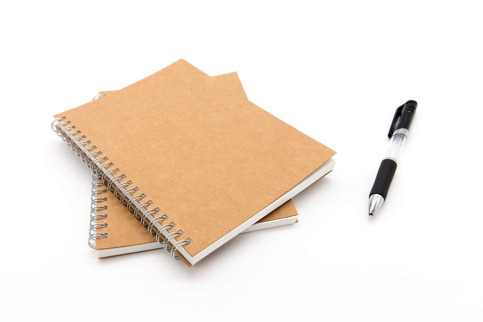 Soft Cover Spiral Notebook Journal 2-Pack, Blank Sketch Book Pack of 2, Brown