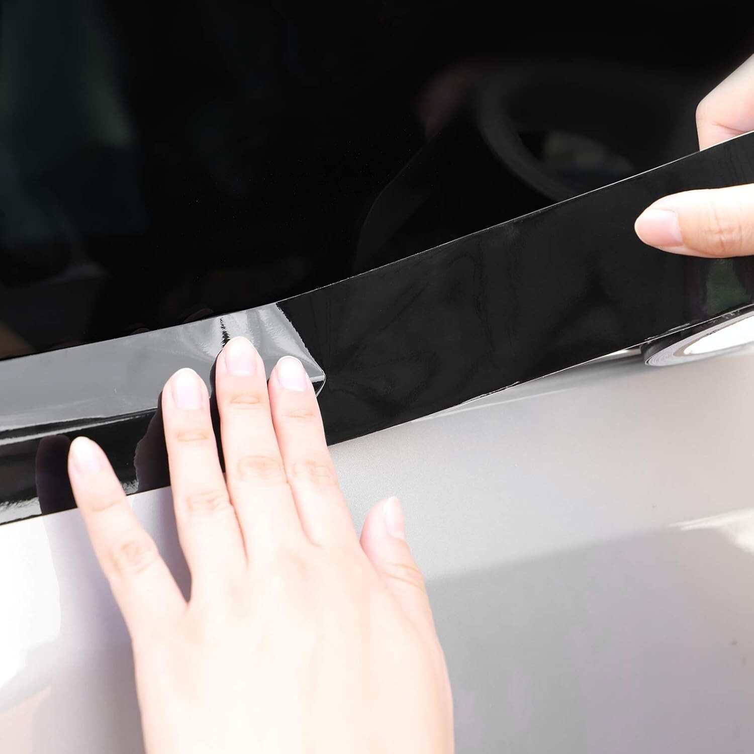 High Gloss Vinyl Wrap Kit For Black Out Chrome Delete Window Trim Door Free Tool