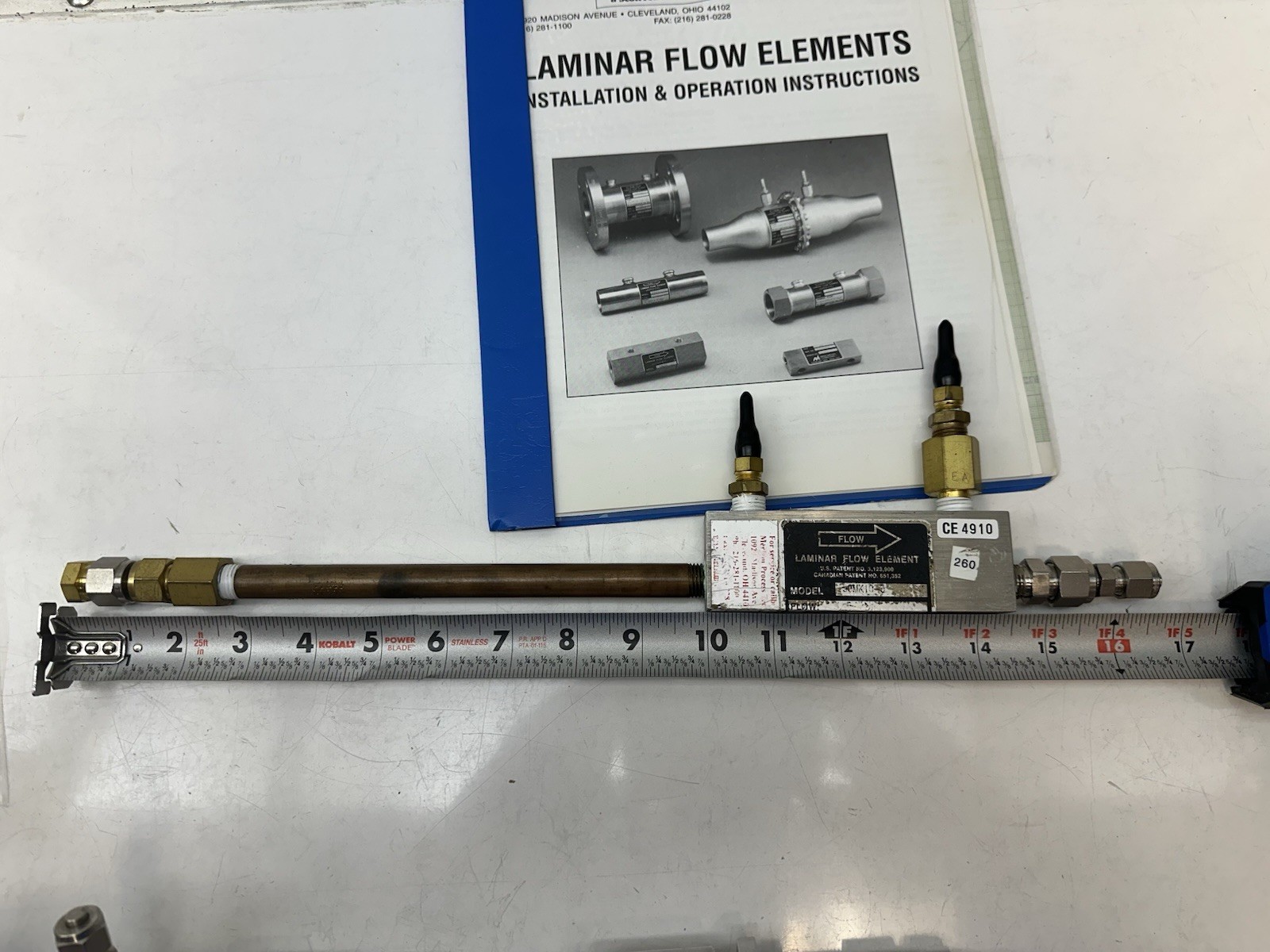 Meriam 50MK10-3 Laminar flow Element LFE