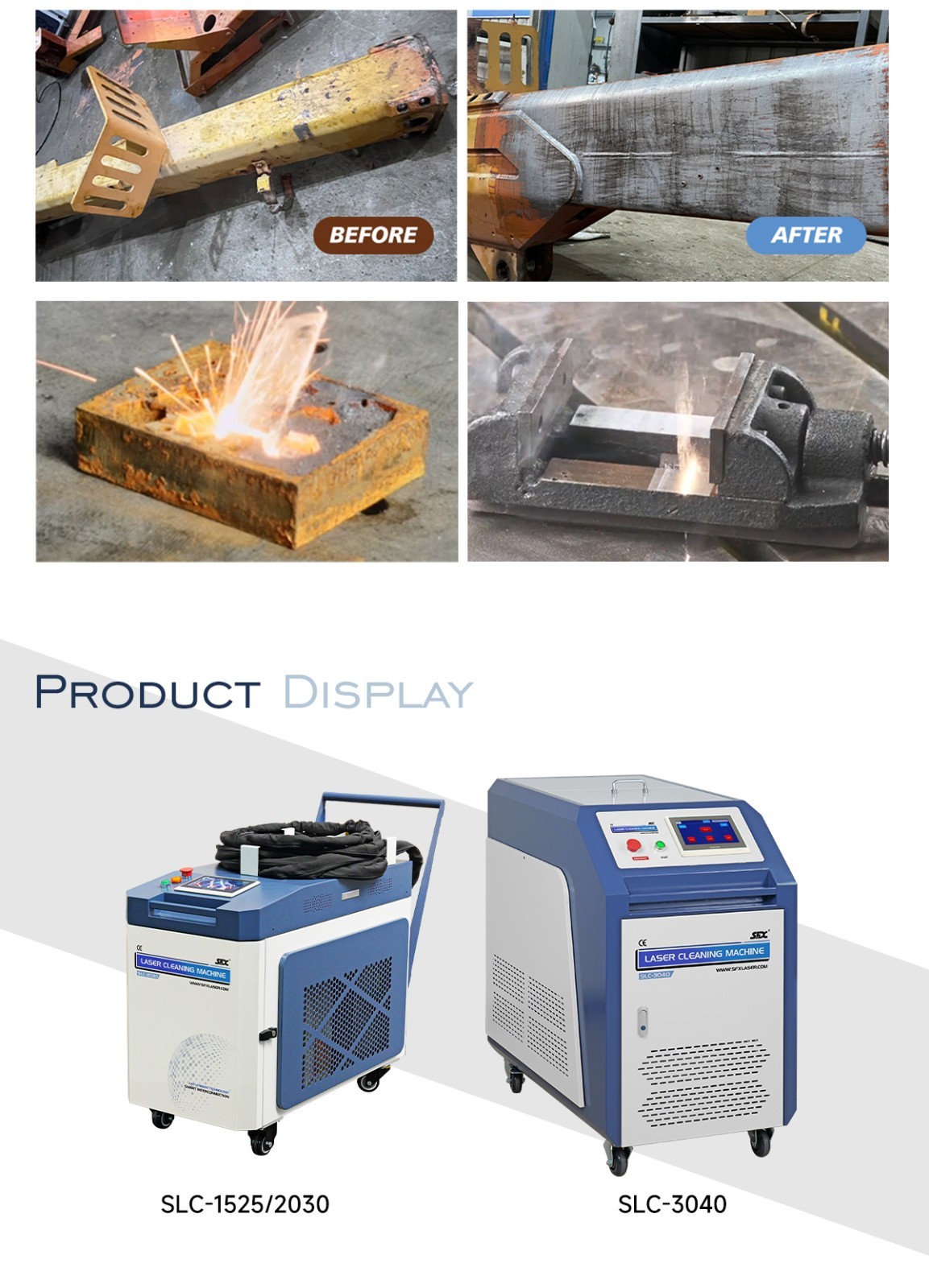 SFX US STOCK 90% New 3000W 400mm Scan Wideth Continuous Laser Cleaning Machine