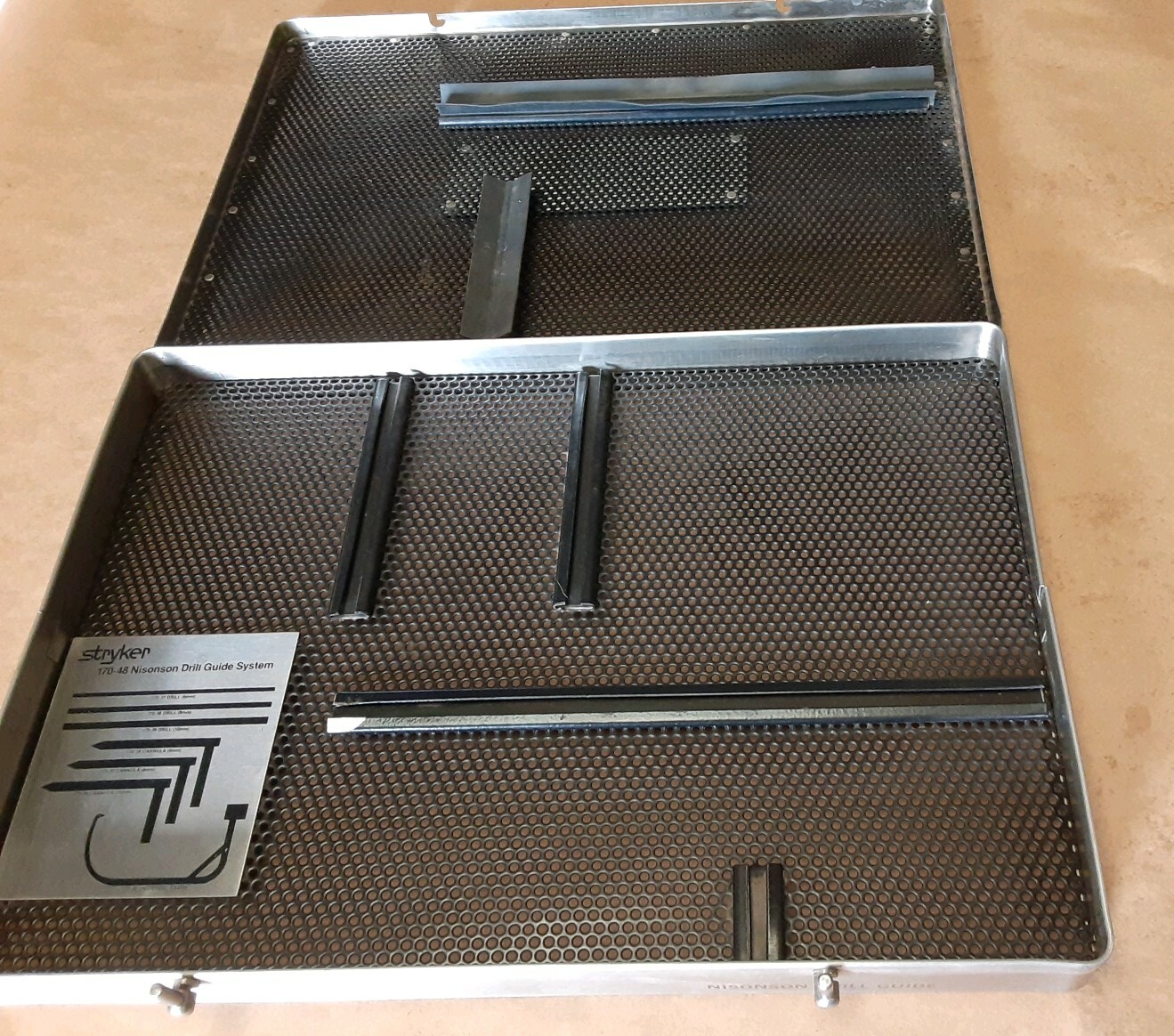 Stryker Product No 170-45 – 2 Nisonson drill Guide Sterilization Case only