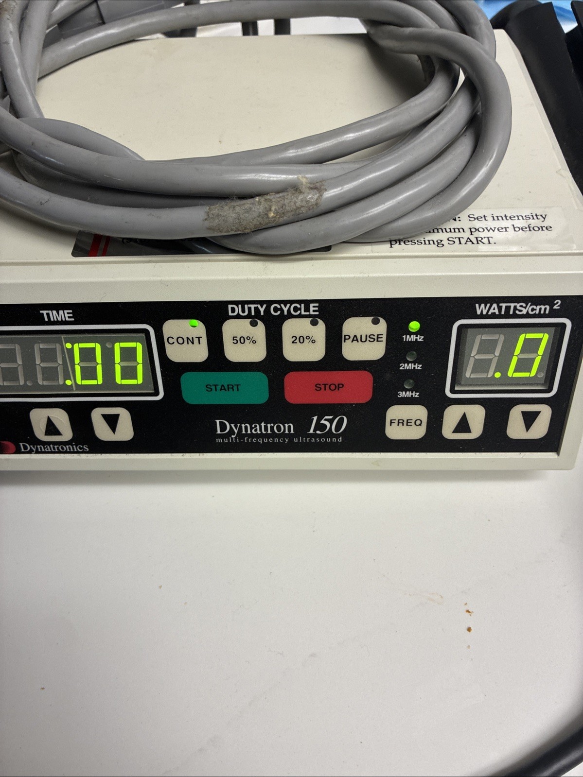 Dynatronics Dynatron 150 Ultrasound Therapy Unit w/Probe & Soundhead, Power Cord