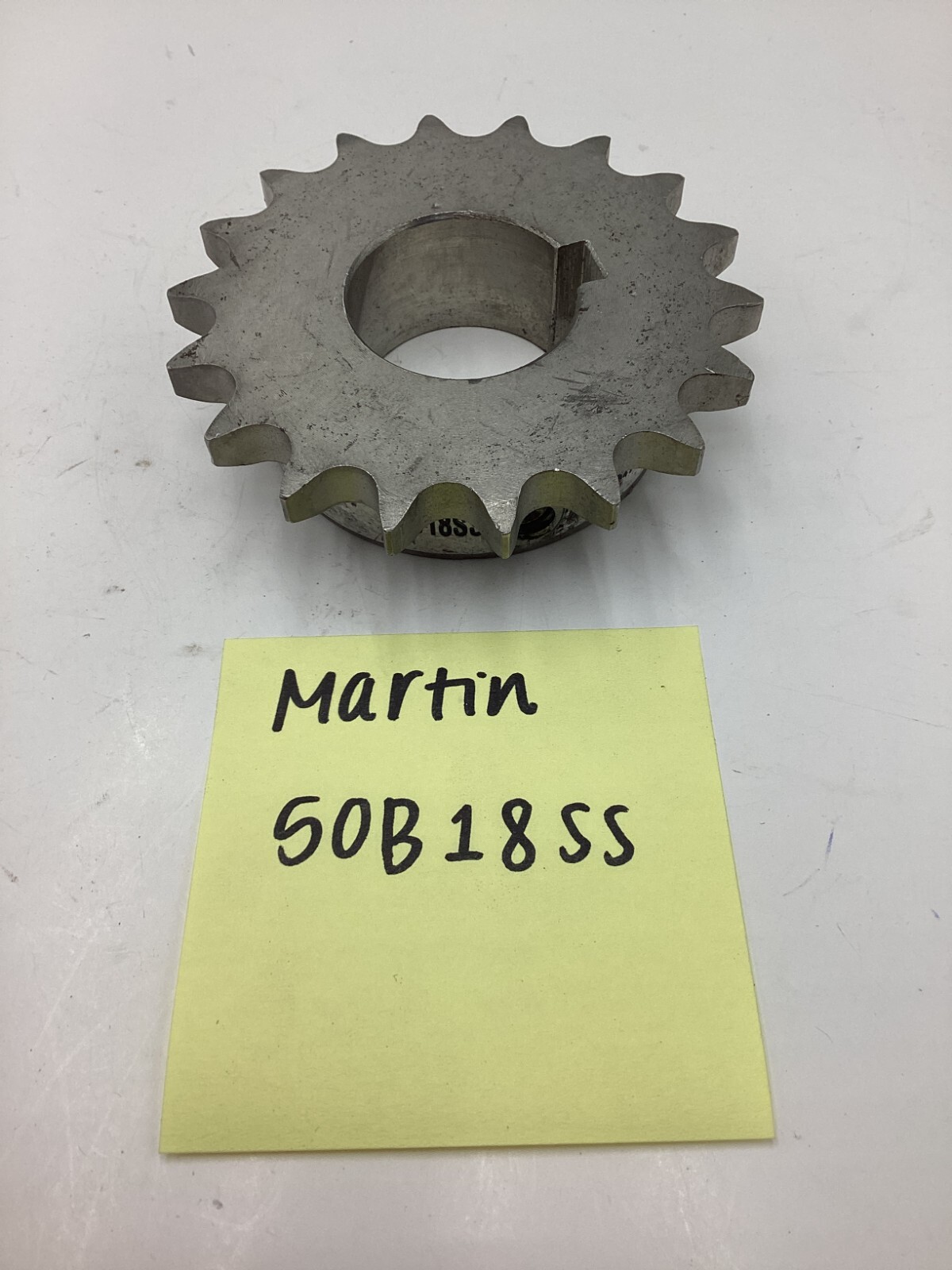 Martin 50B18SS Reborable Roller Chain Sprocket 18 Teeth 1.875 in Maximum Bore
