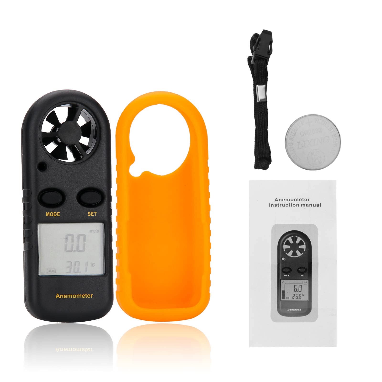 Anemometer Handheld, Light Weight Digital Wind Speed Meter, Wind Speed Temper…