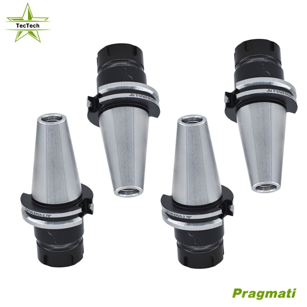 4 Pcs CAT40 ER25 Collet Chuck W. 2.76″ Gage Length Chucks Tool Holder Set