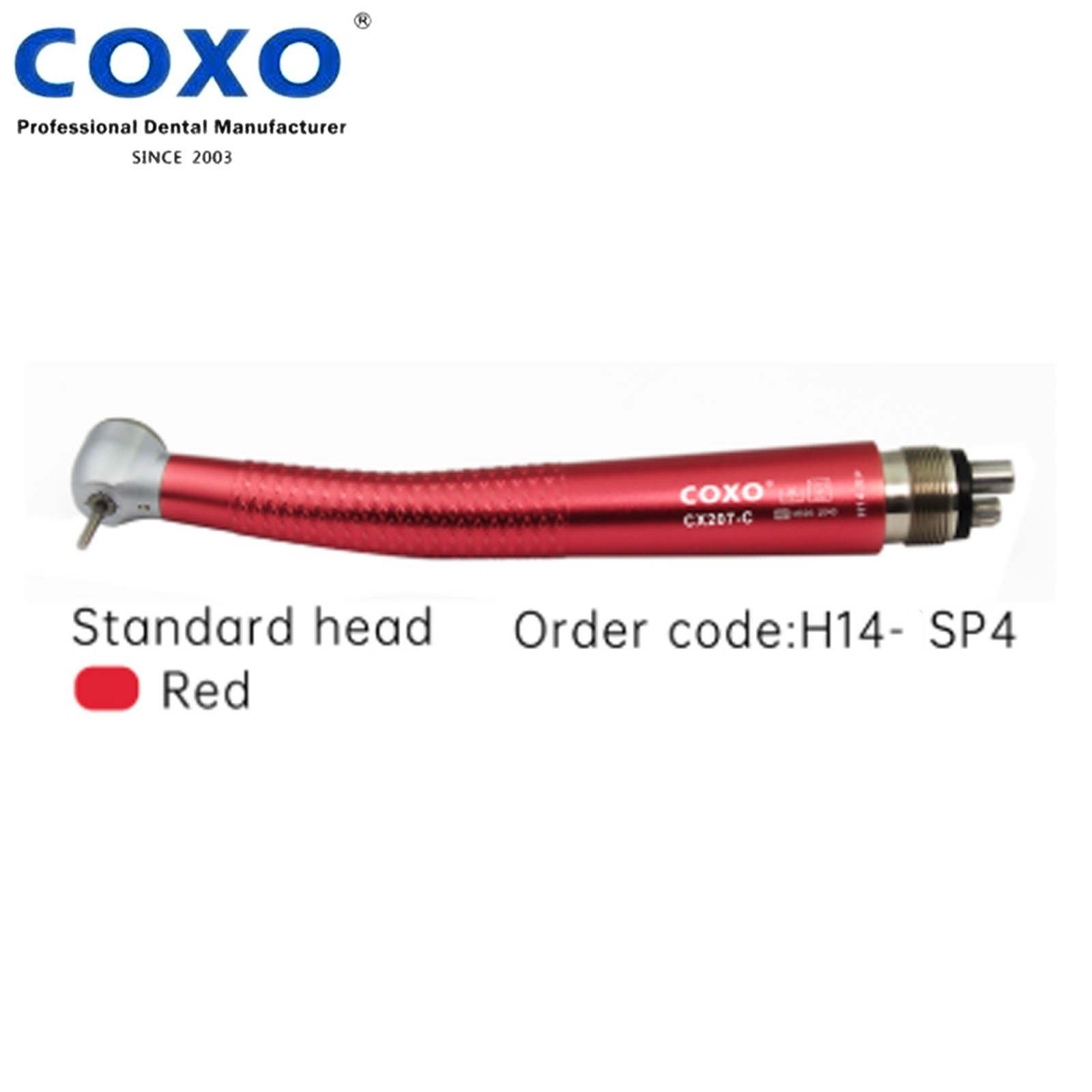 US COXO Colorful Dental High Speed Handpiece Air Turbine Anti-retraction 4 Holes