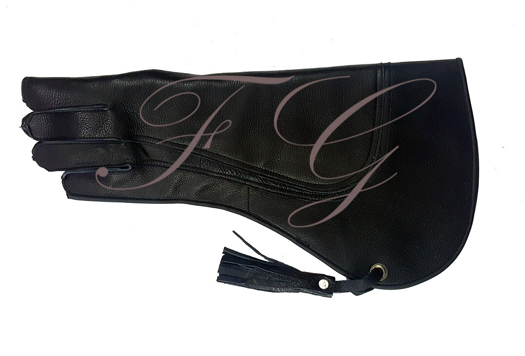 FALCONRY COWHIDE LEATHER EAGLE GLOVE SIZE L 17 INCH ( 3 LAYER )