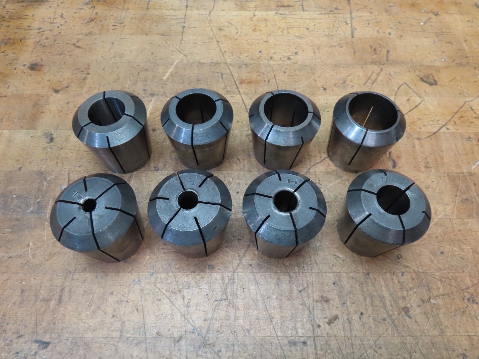 8pc large double angle collets 3/8 1/2 5/8 7/8 1-1/8 1-1/4 1-3/8 1-1/2
