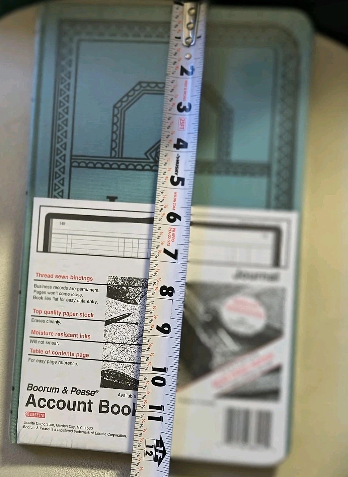 BOORUM & PEASE RECORD ACCOUNT BOOK JOURNAL Rule Blue 66-150-J Pages 12-1/8×7-1/2