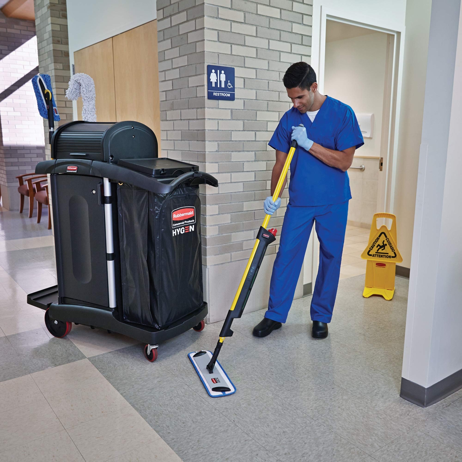 High Efficacy Yellow MOP with Microfiber Pad for Hard Floor Cleaning