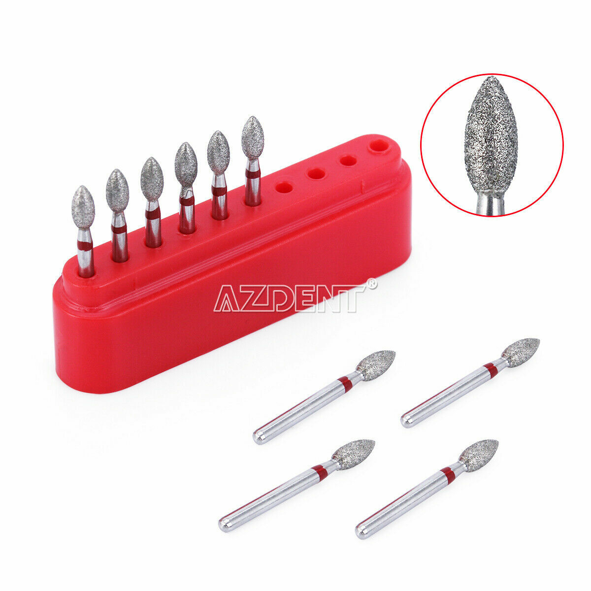 Dental Diamond Burs Football FG 368-023 Egg Shape Coarse Grit High Speed Burr
