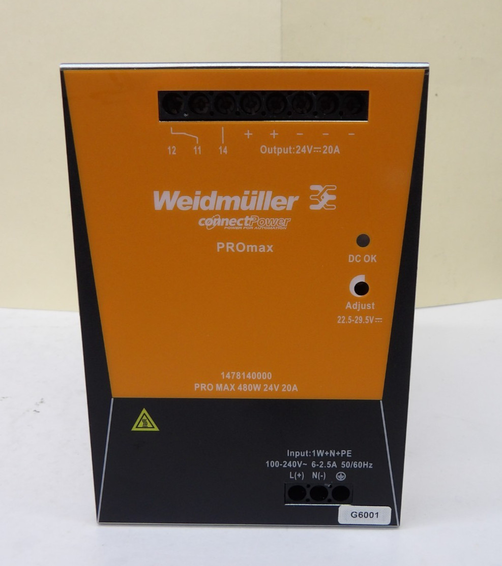 Weidmuller 1478140000 Switching Power Supply PROmax 480W 24V 20A