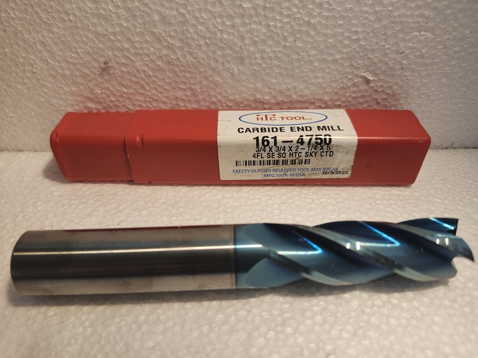 HTC 161-4750 3/4-inch, 4-flute, SKY coating, Carbide End Mill