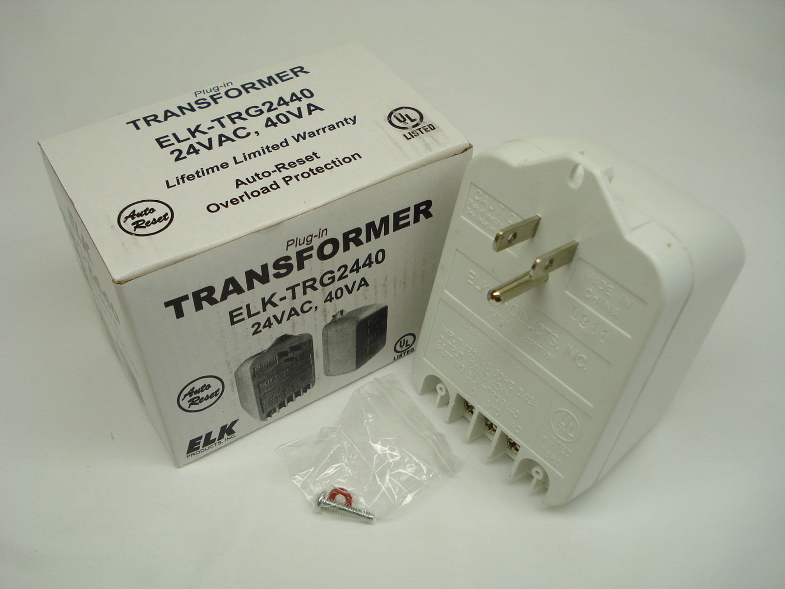Transformer – Plug in 24 vac 40 VA for dampers and zone control systems