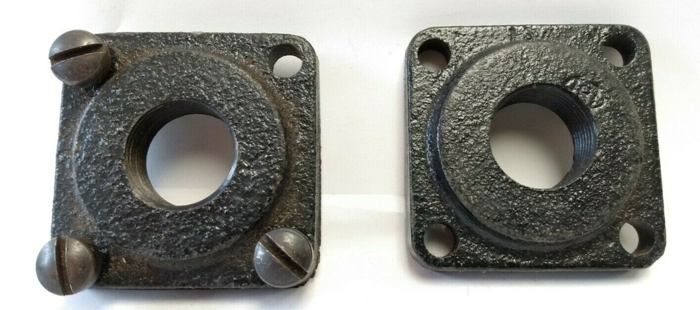 Cast Iron Housing, 1″ Dia Hole, Square Inside 4-Bolt Double Seal Flange (NEW)