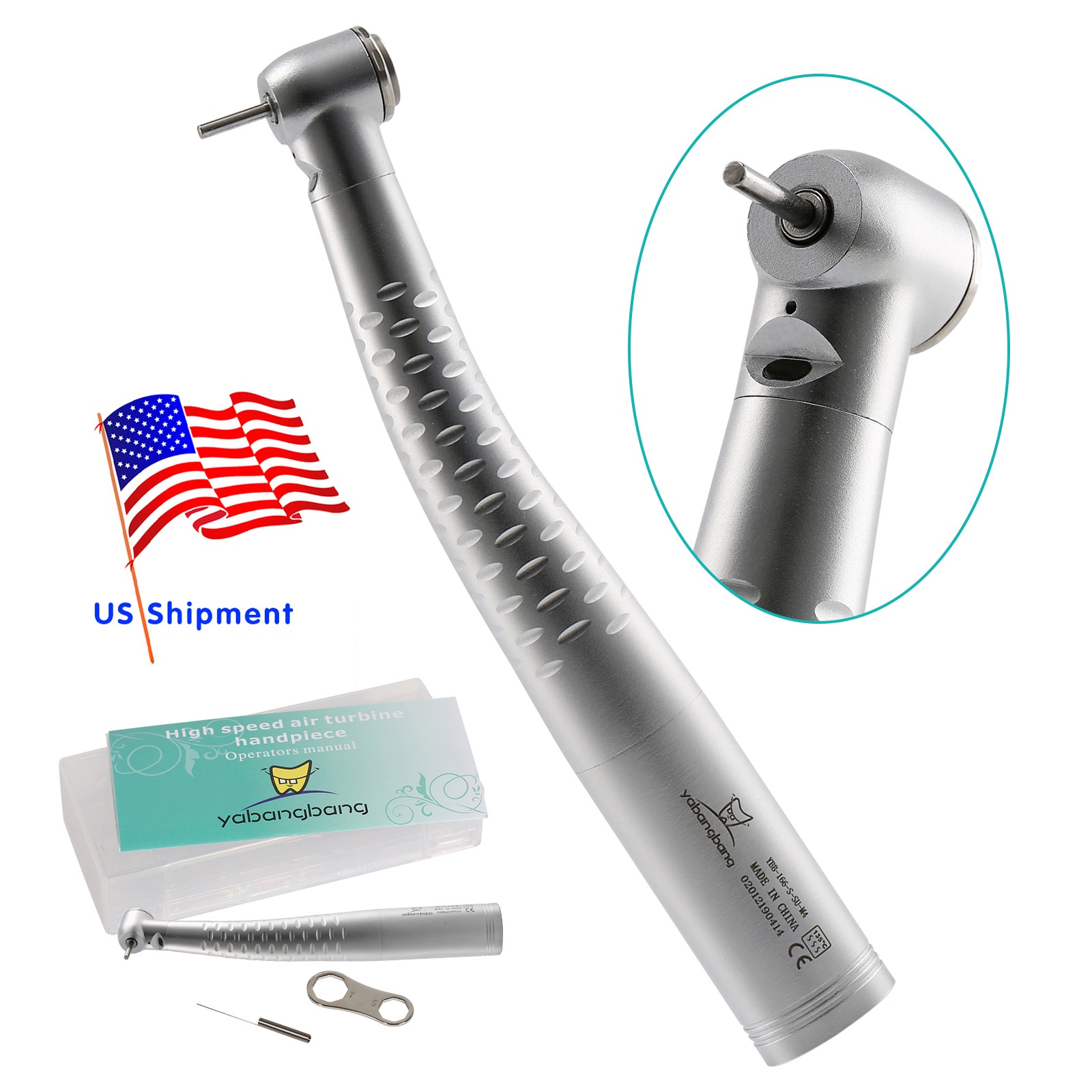 10X Dental Fiber Optic LED High Speed Handpiece Standard Head fits KAVo Coupler
