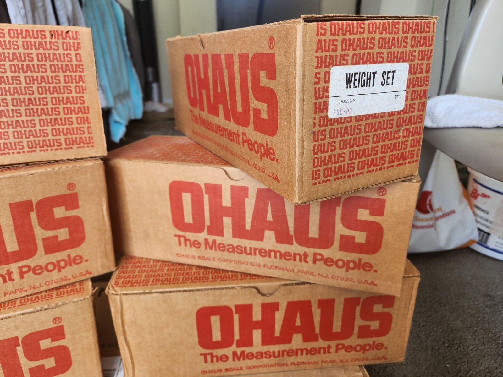 Lot of 6 OHAUS Troy Ounce Weight Set Weighing Precious Metals Brass Calibration