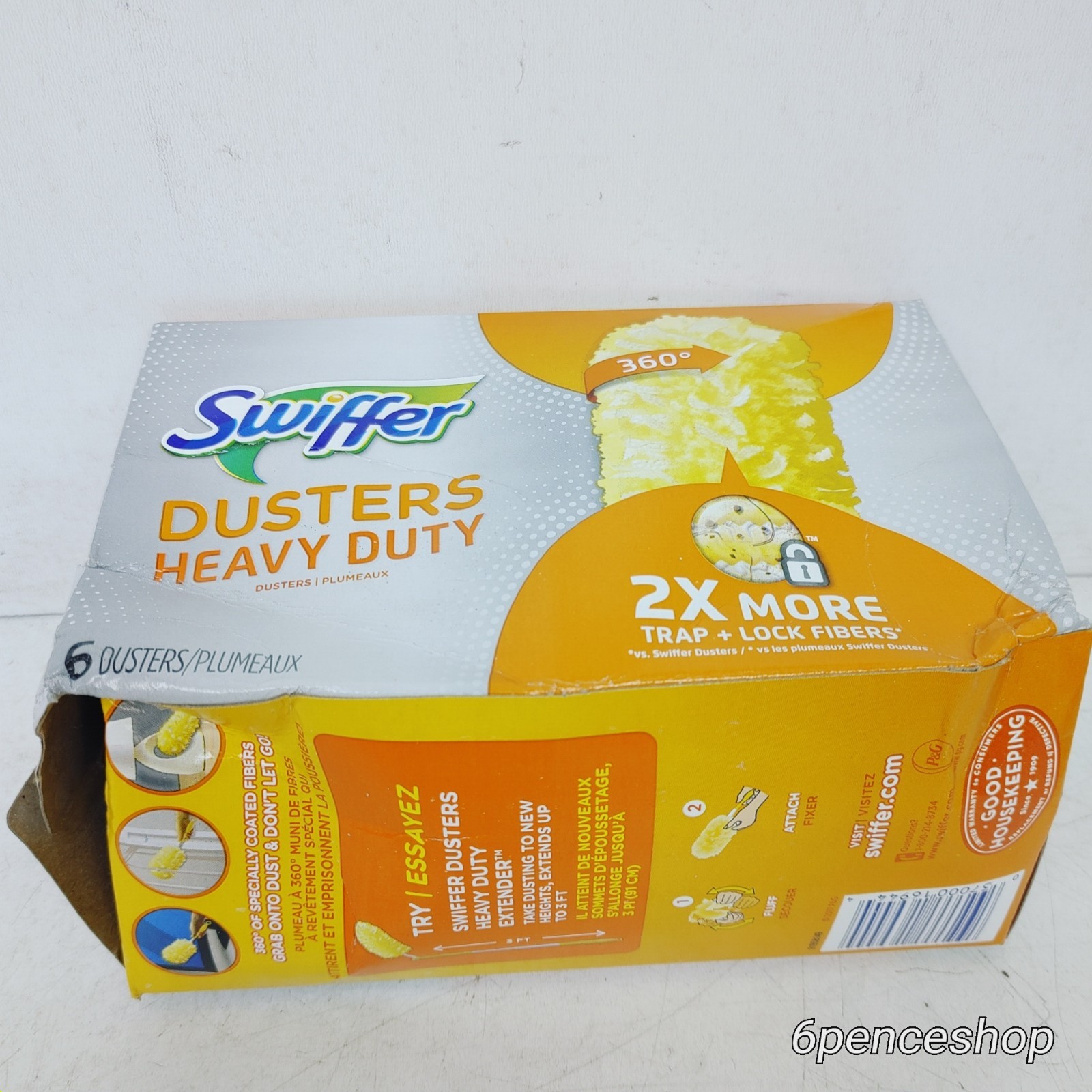 Deformed Box-Swiffer Heavy Duty Dust Lock Fiber Dusters Refill 6/BX