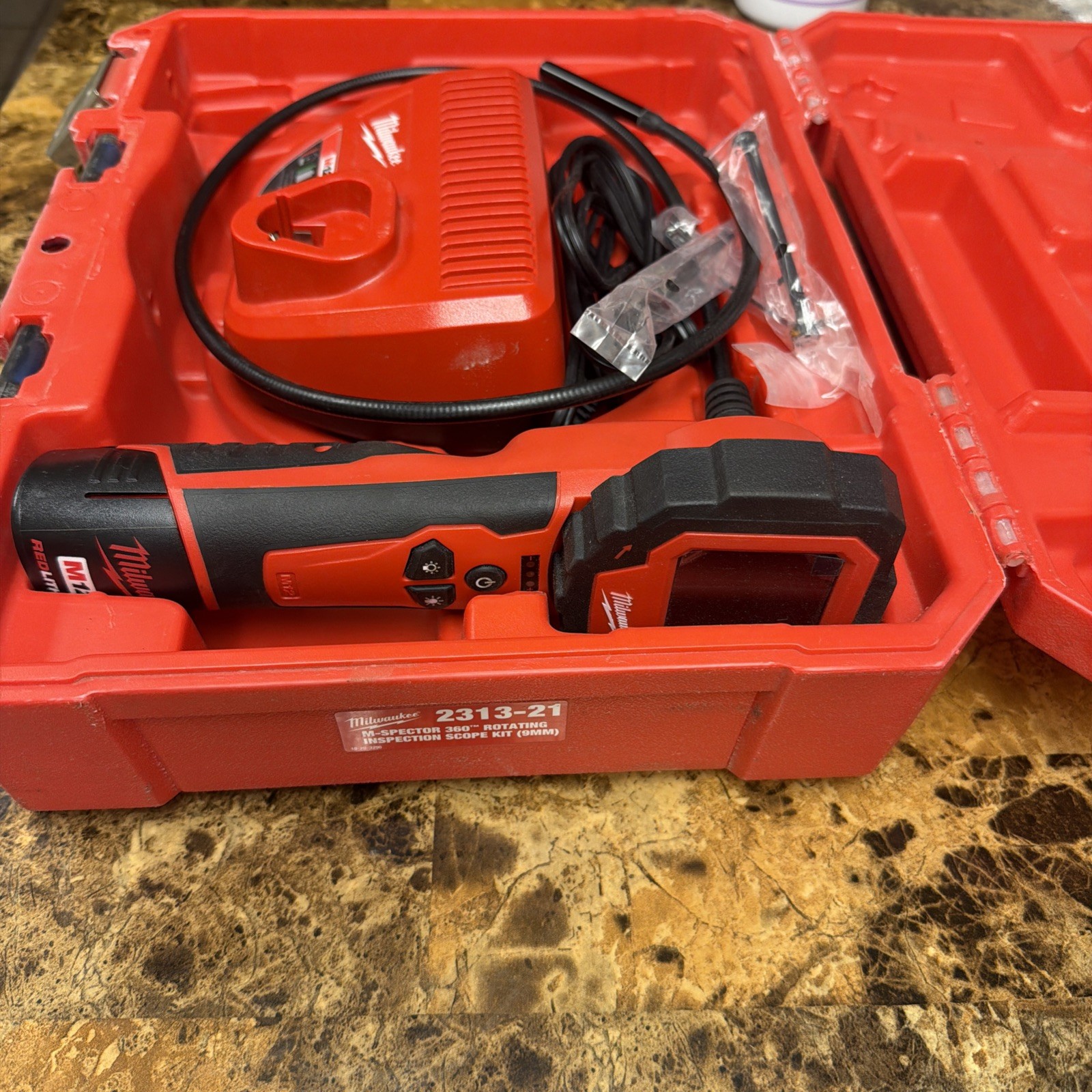 NEW Milwaukee M12 M-Spector 360 Kit with Case, & Charger (2313-21) W Battery