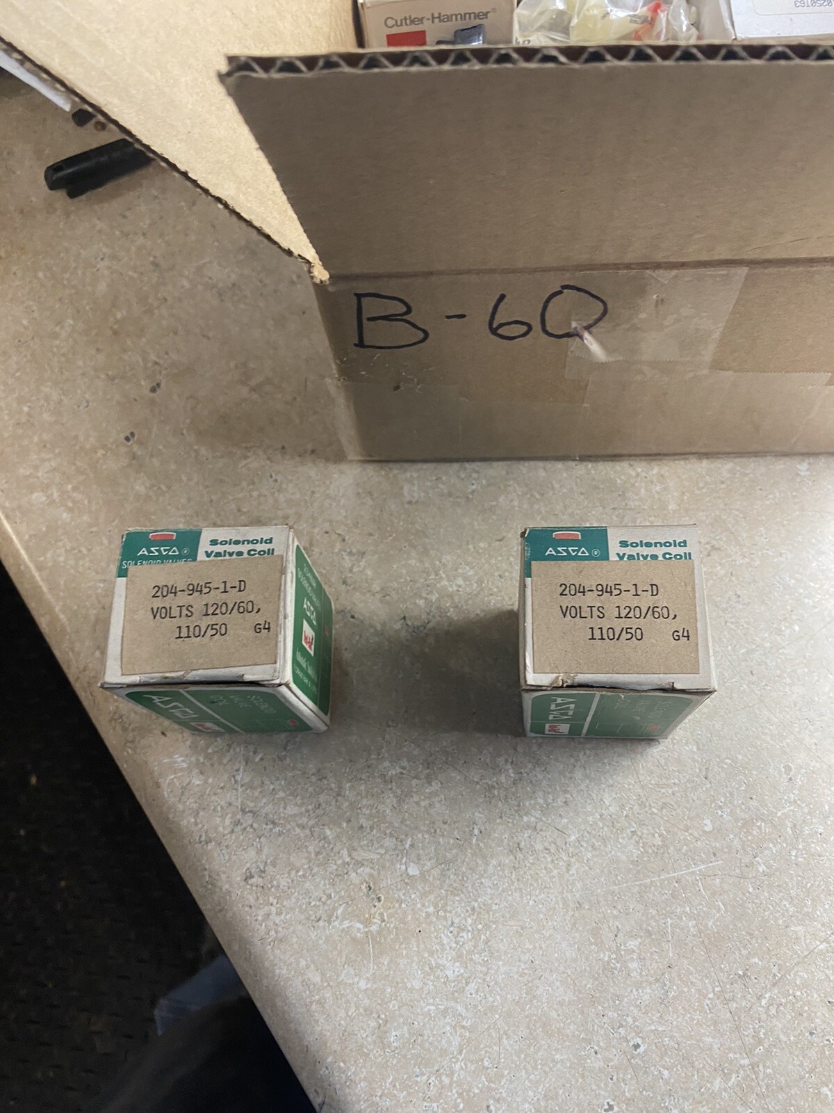 Asco 204-945-1-D 120V Solenoid Valve Coil W1B-RW New In Box